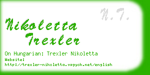 nikoletta trexler business card